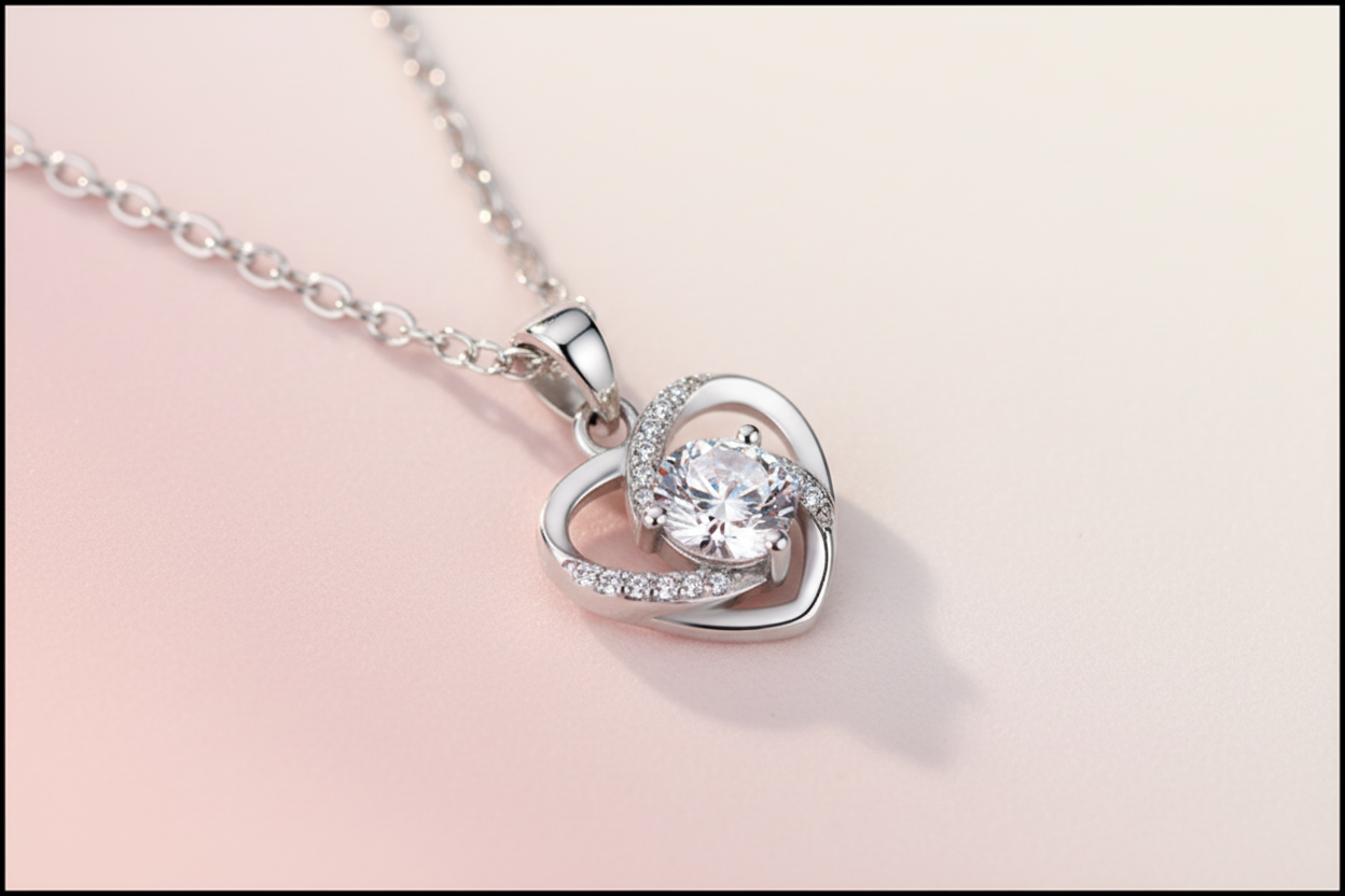 Sterling Silver Heart Jewelry Set